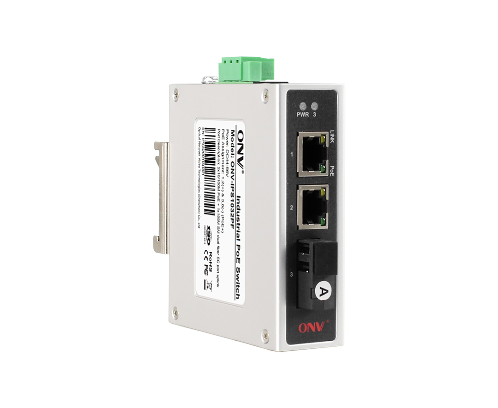 10/100M 3-port industrial PoE fiber switch