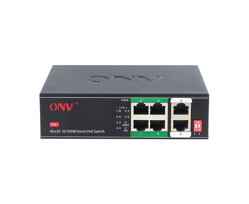 10/100M 6-port smart PoE switch