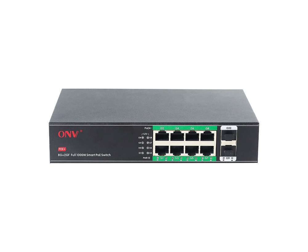 Full gigabit 10-port PoE fiber switch