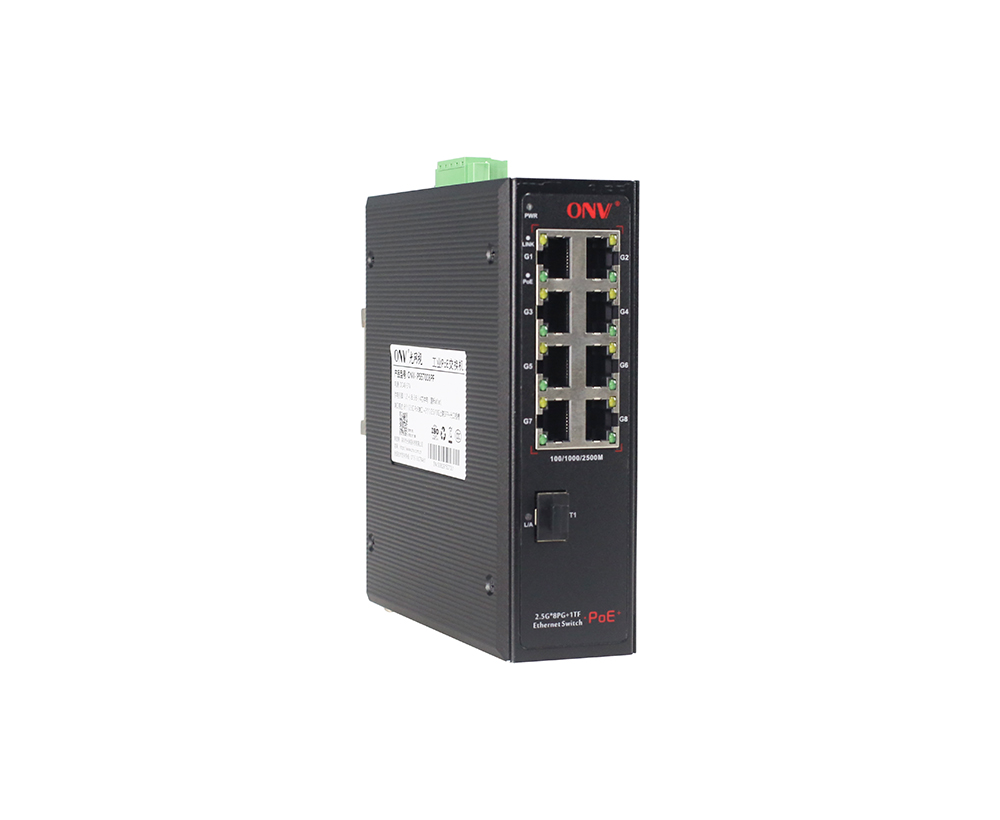 2.5G 9-port industrial PoE fiber switch