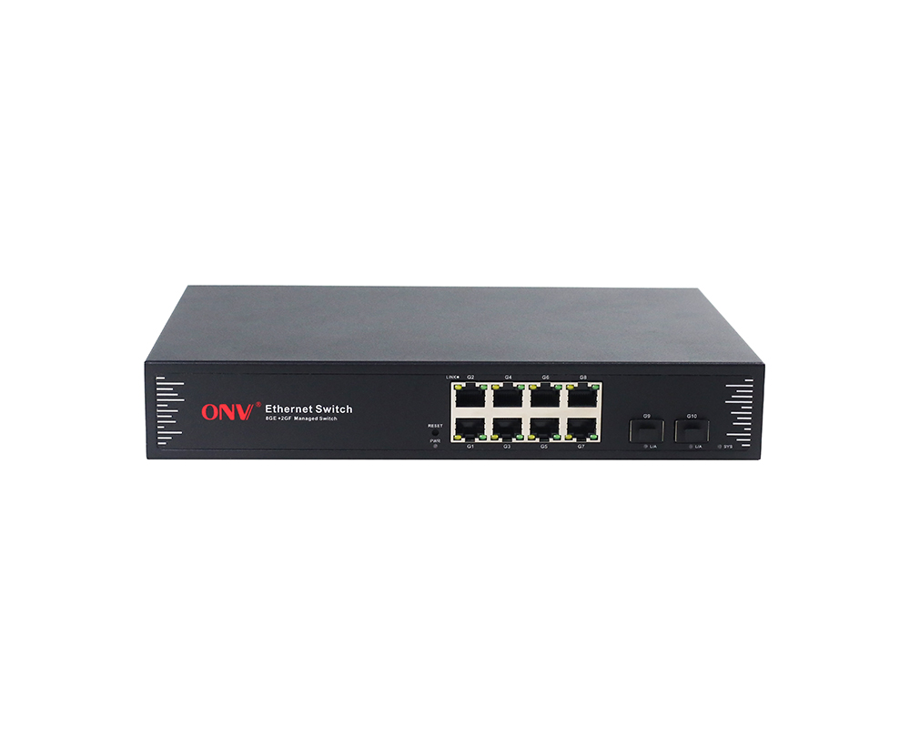 Full gigabit 10-port cloud managed Ethernet fiber switch