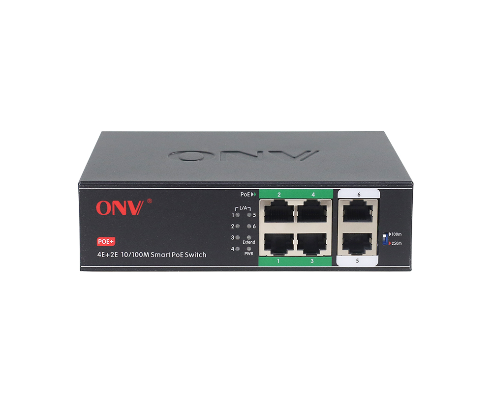 10M/250m transmission 10/100M 6-port PoE switch