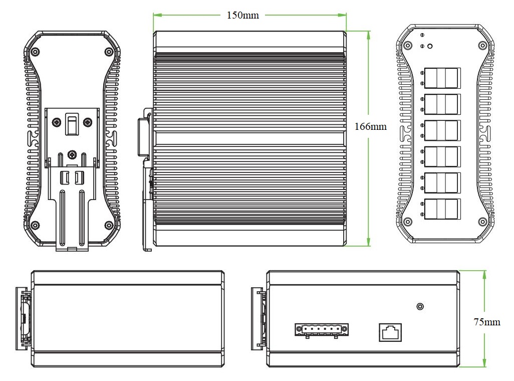 12-port 10G managed industrial Ethernet switch, industrial Ethernet switch