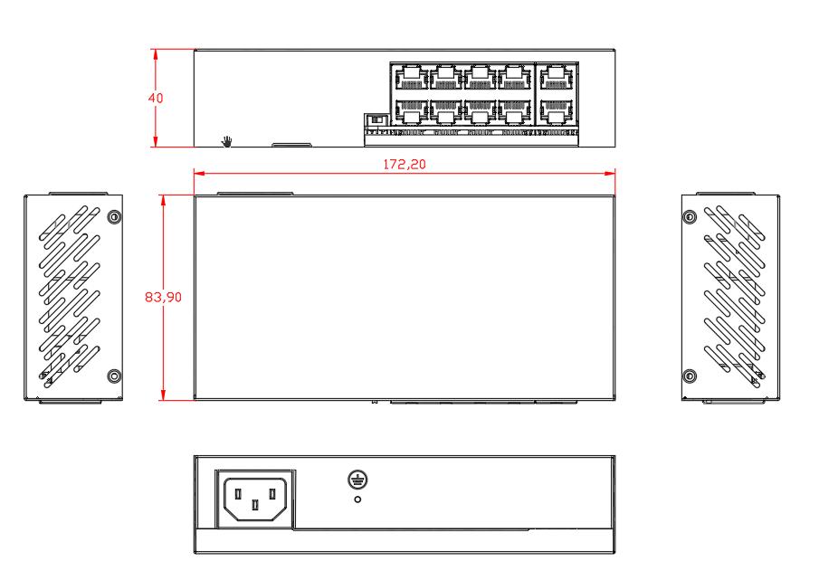 10-port 10/100M smart PoE switch, PoE switch, PoE switch 8 port