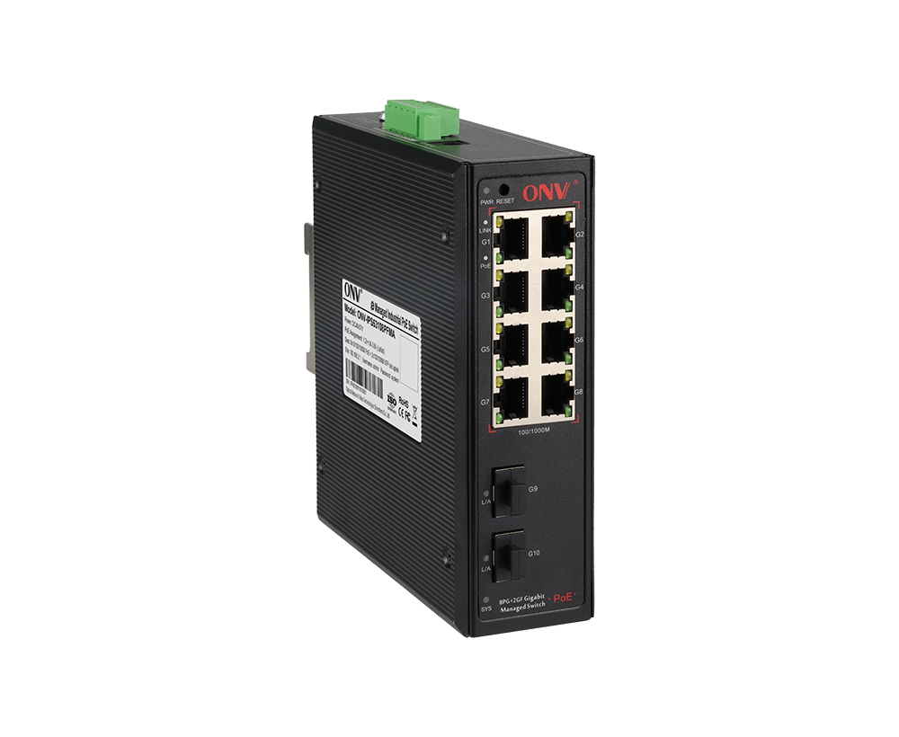 Gigabit 10-port Easy managed industrial PoE switch