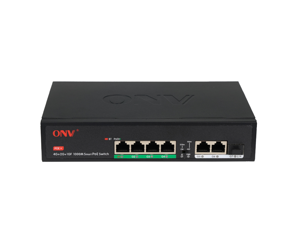 Gigabit 7-port PoE switch