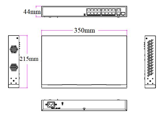 19-port Gigabit uplink PoE switch, PoE switch
