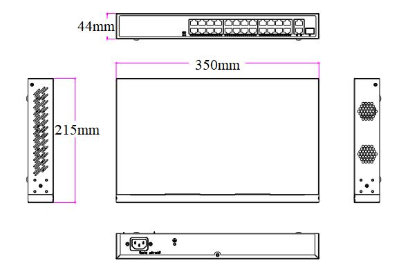 27-port Gigabit uplink PoE switch, PoE switch