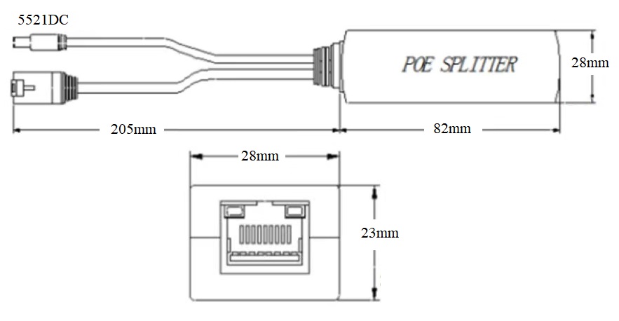 PoE splitter cable,10/100M PoE splitter cable, PoE splitter