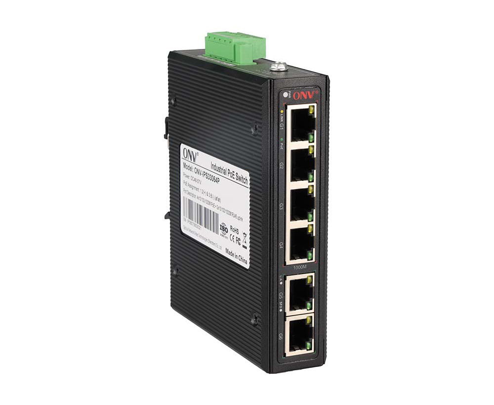 Gigabit 6-port industrial PoE switch