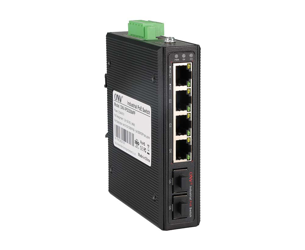 Gigabit 6-port industrial PoE switch