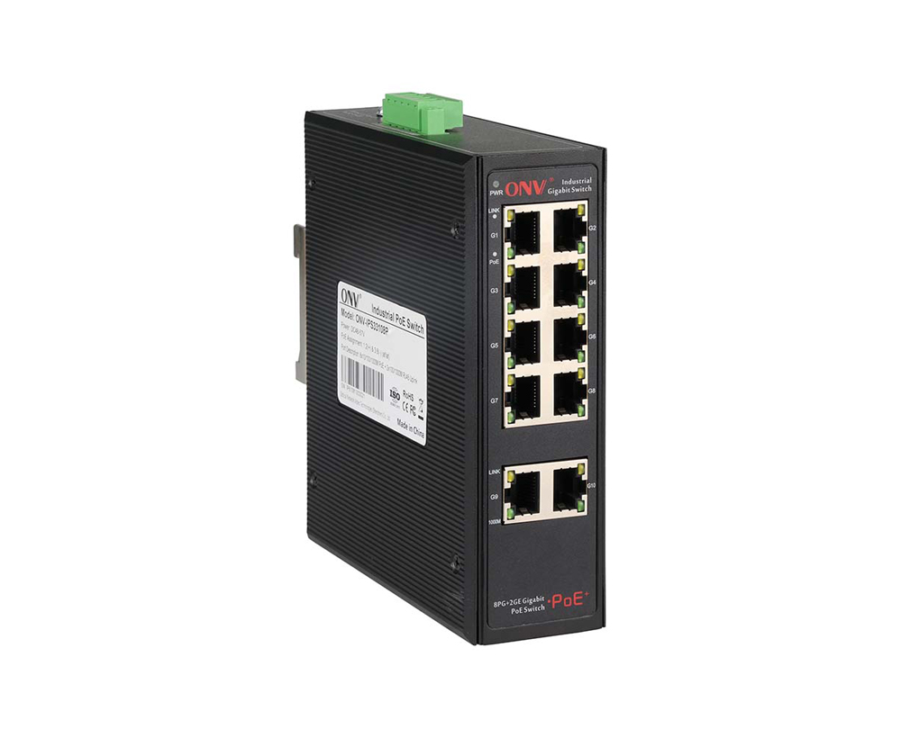Gigabit 10-port industrial PoE switch