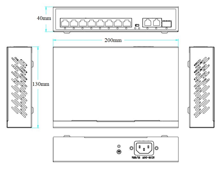 11-port Gigabit Easy managed PoE switch, managed PoE switch, PoE switch