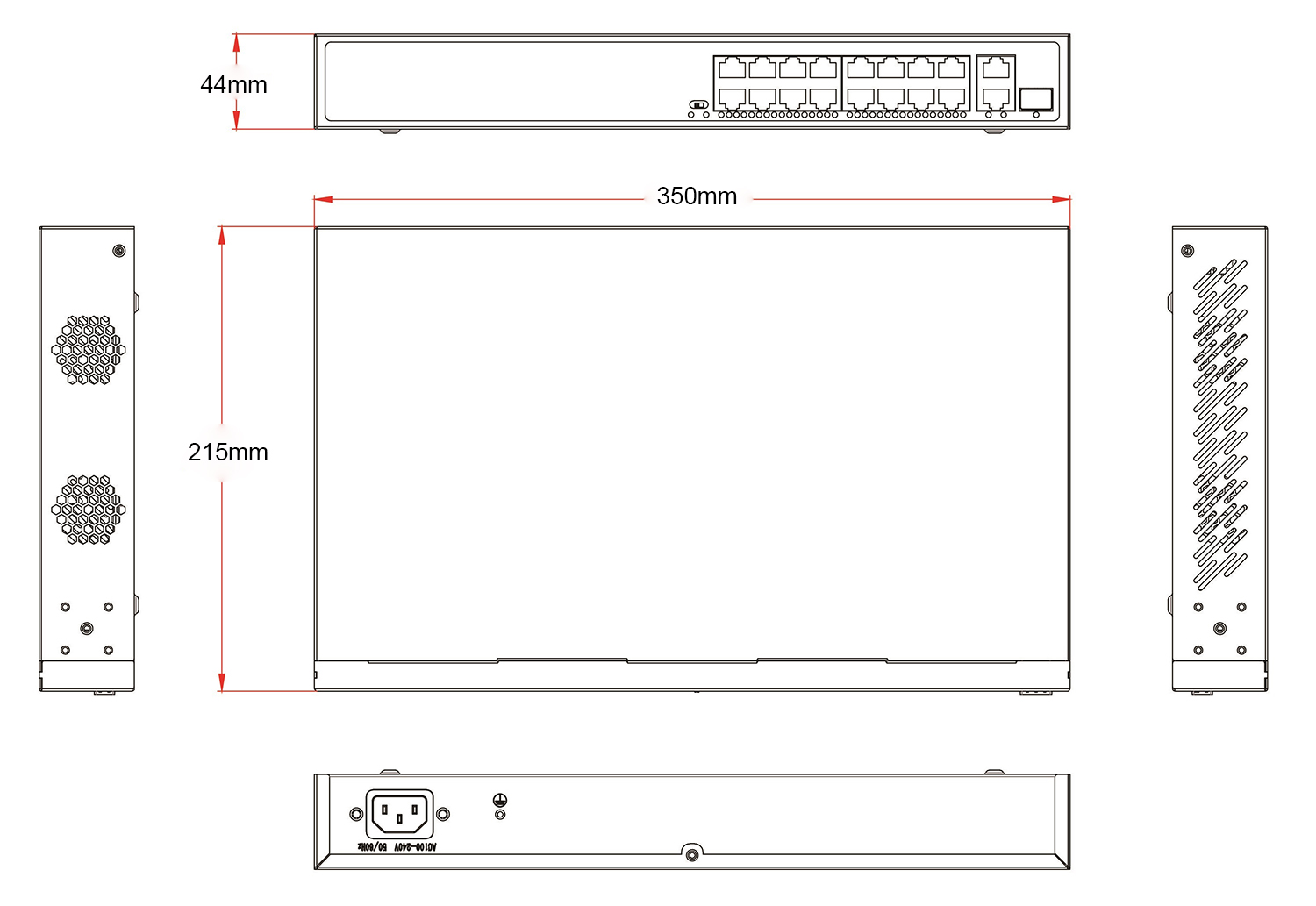 19-port Gigabit uplink Easy managed PoE switch, managed PoE switch, PoE switch